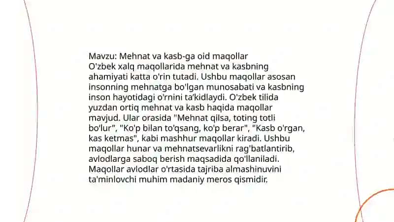 Oilaviy qadriyatlar va xalq maqollari 4