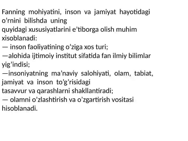 O'zbekiston fanining rivojlanishi 4