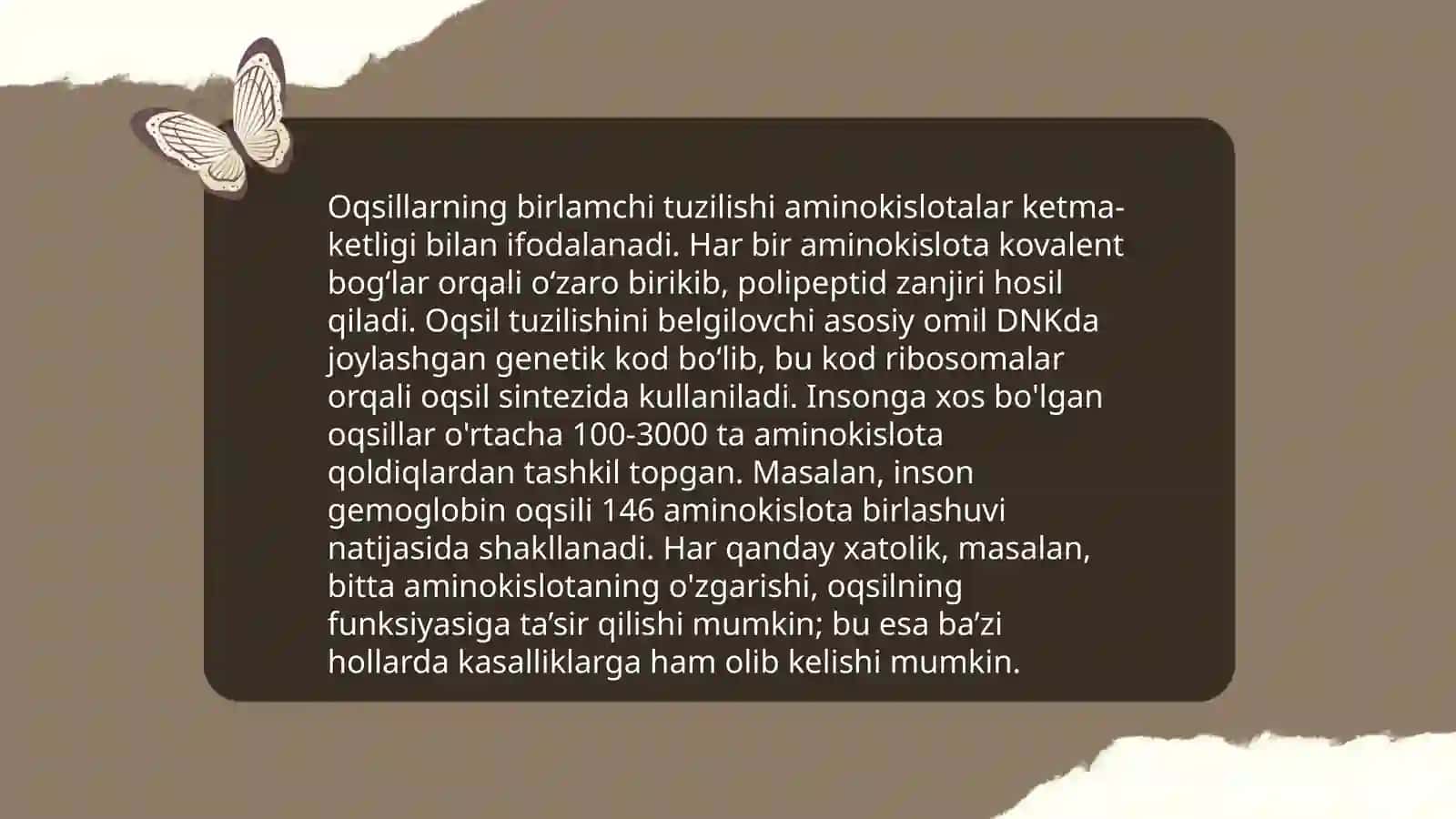 Aminokislotalar va oqsillarning olinishi va xossalari 4