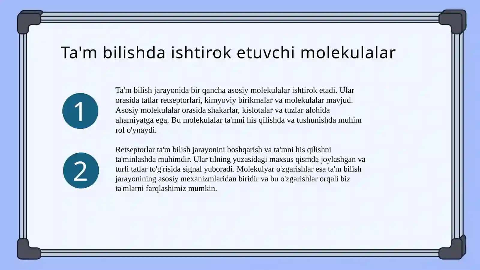 Ta'm bilishning biokimyoviy asoslari 4