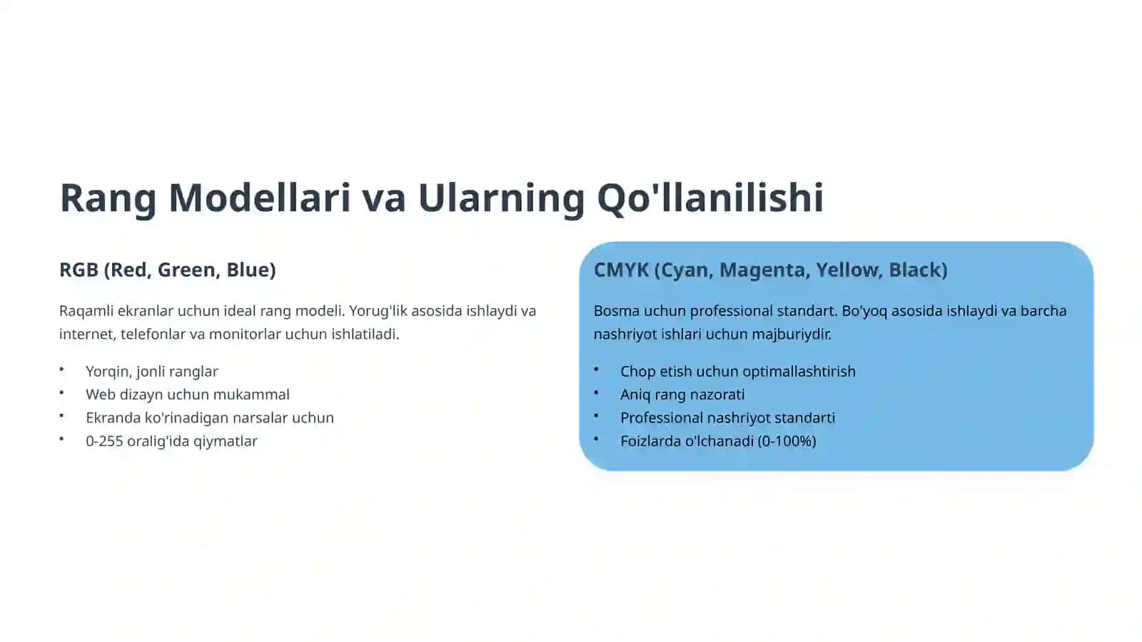 CorelDRAW va AutoCAD: Ranglar, Qatlamlar va Dizayn Asoslari 4