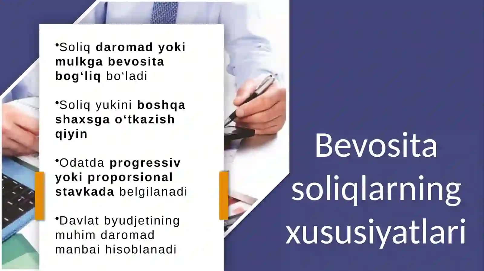Bevosita soliqlarni prognozlash va tushumlarga ta'sir qiluvchi omillar. 4