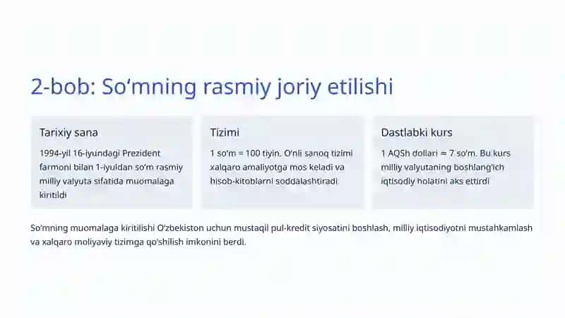Milliy valyuta - soʻmning joriy etilishi 4