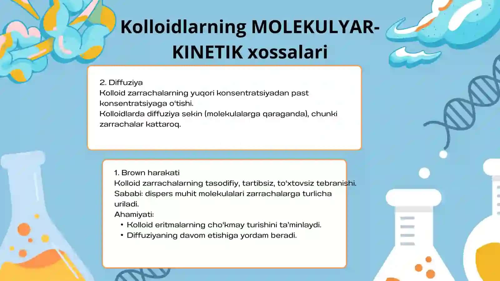 KALLOID SISTEMALARNING MALEKULYAR-KINETIK VA SPESIFIK XOSSALARI 4