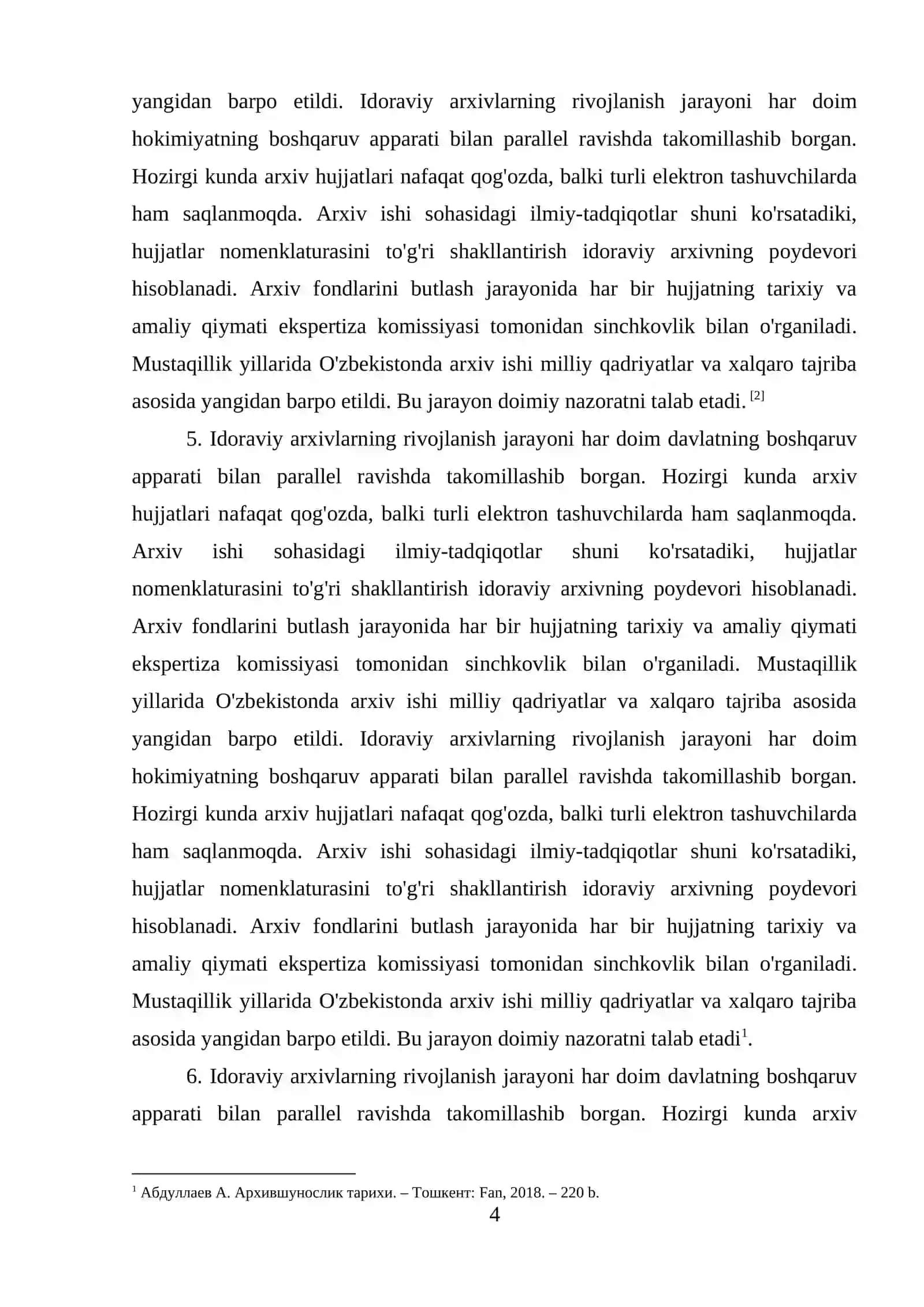 IDORAVIY ARXIVLAR TARIXI VA RIVOJLANISH BOSQICHLARI 4