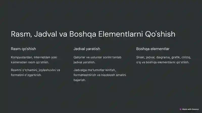 Microsoft Word Dasturida Amalga Oshiriladigan Vazifalar 4