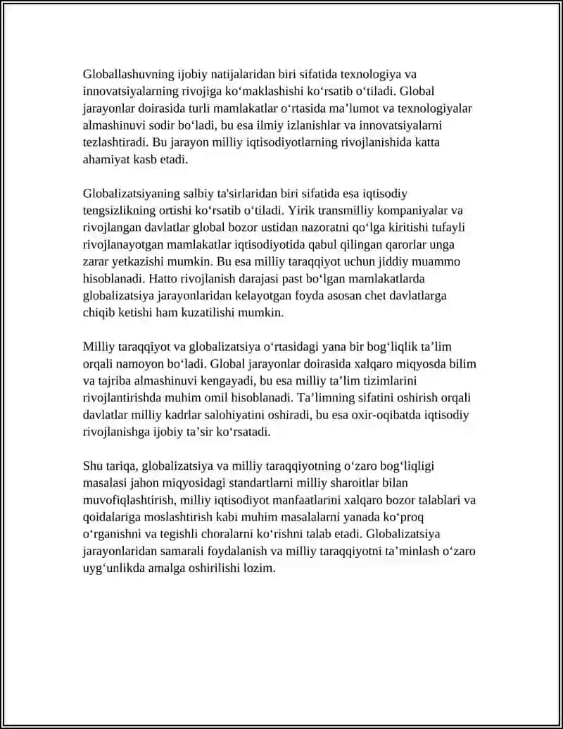 GLOBAL JARAYONLAR VA TARAQIYAT MAHIYOTI 4