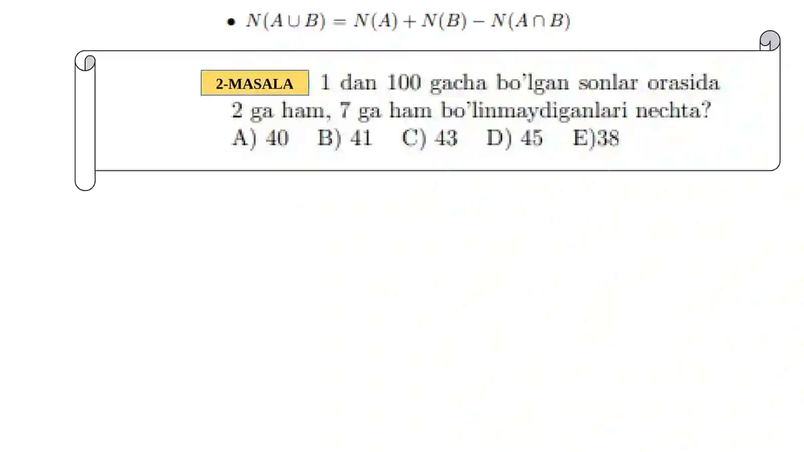 Fannomi: Matematika va uni o’qitish metodikasi 4