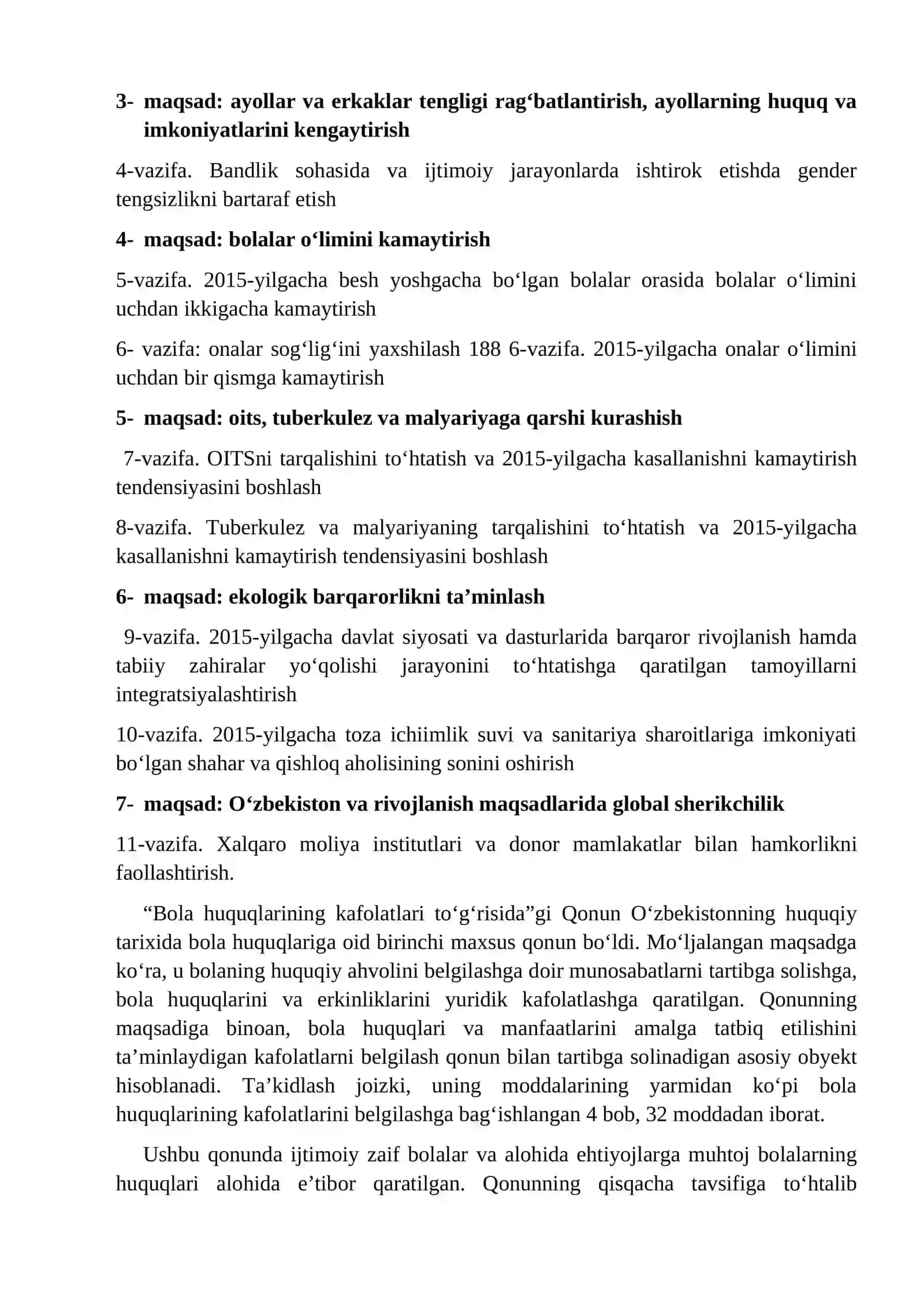 Bola huquqlarini himoya qilish bo`yicha davlat siyosati 4