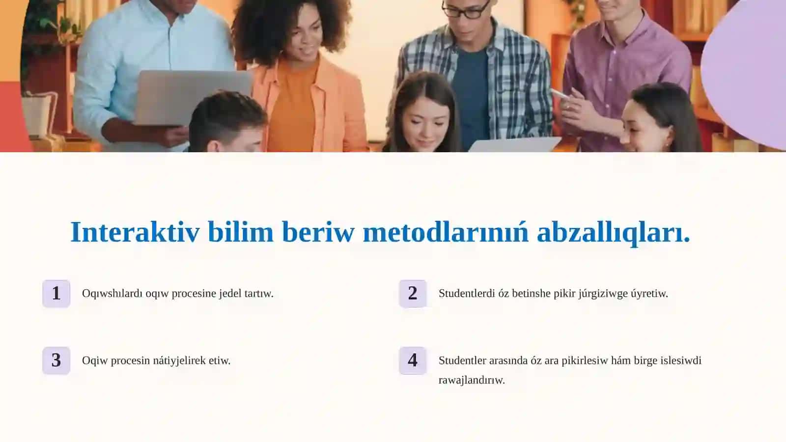 Interaktiv bilim beriw metodları 4