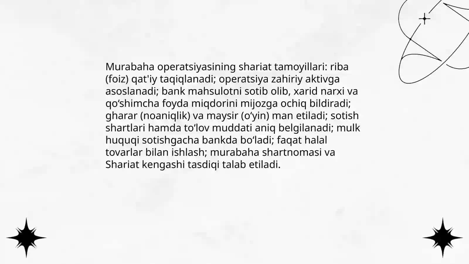 Murohaba -islom banklarning asosiy faoliyat turi 4