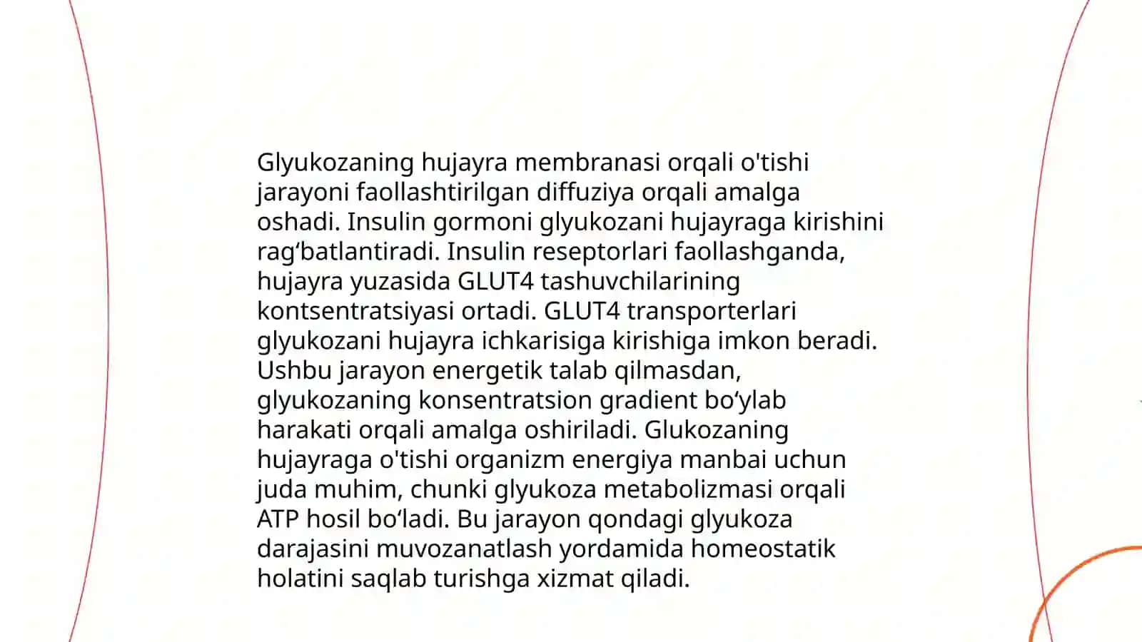 Glyukozani membrana orqali o’tkazilishi 4