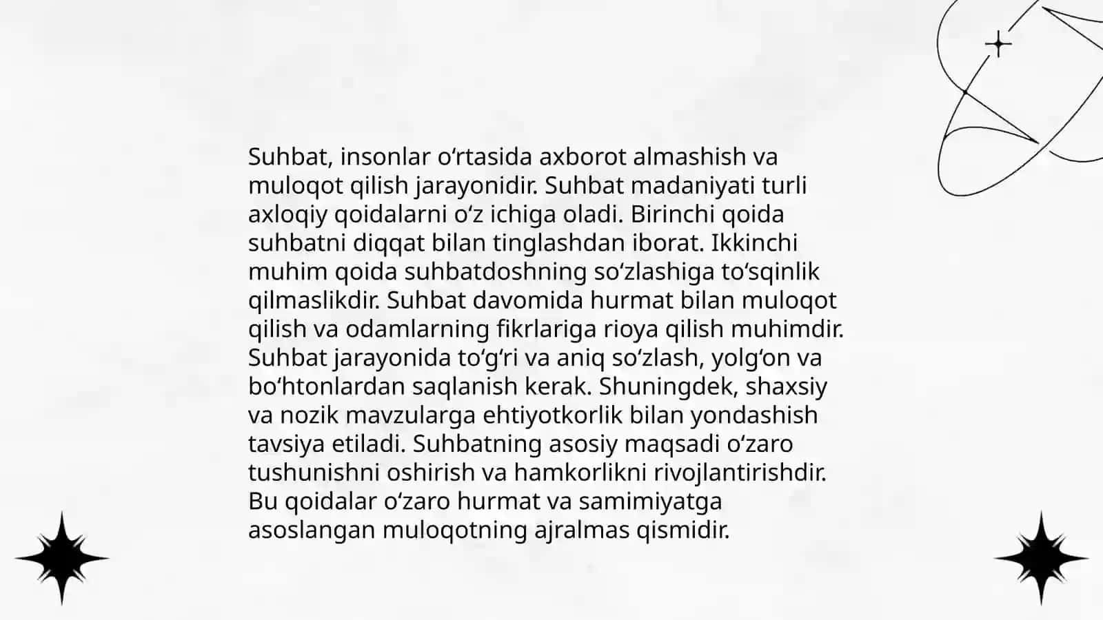 Suhbat va uning turlari 4