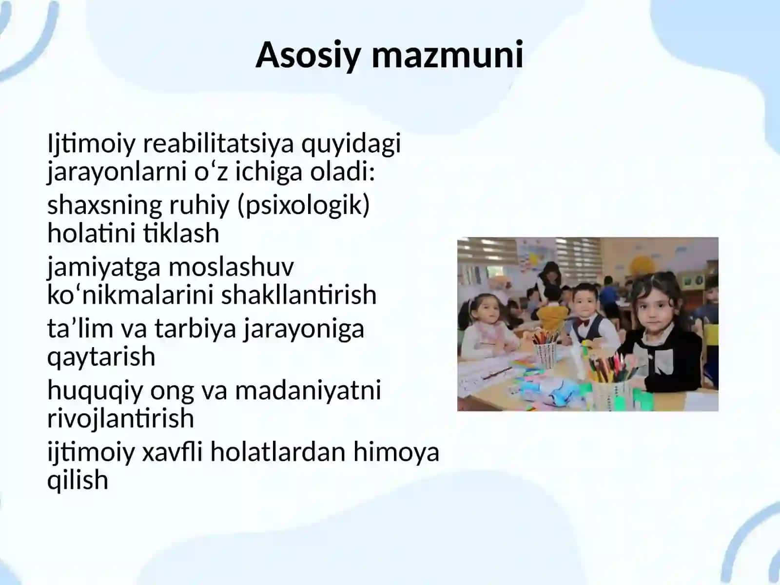 Yoshbolalar va oʻsmirlarni ijtimoiy reabilitatsiyalash muassasalarining ahamiyati 4