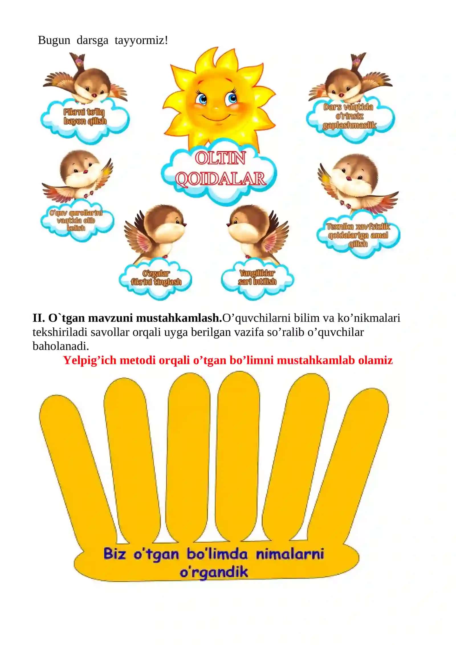 Oygul bilan Baxtiyor mavzusida 3-sinf O'qish fanidan dars ishlanmasi 4