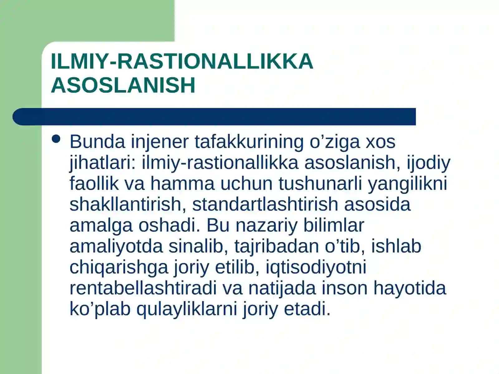 IQTISODIY ISLOHOTLARNI CHUQURLASHTIRISH DAVRIDA SANOAT KORXONALARIDA ISHLAB CHIQARISHNI MODERNIZATSIYA QILISH, TEXNIKA TEXNOLOGIYALARNI YANGILASH ISHLARINI BORISHI. 4