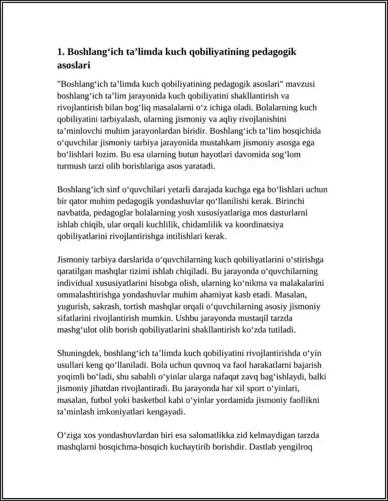 BOSHLANĞICH TALIMDA KUCH QOBILIYATINI TARBIYALASH 4