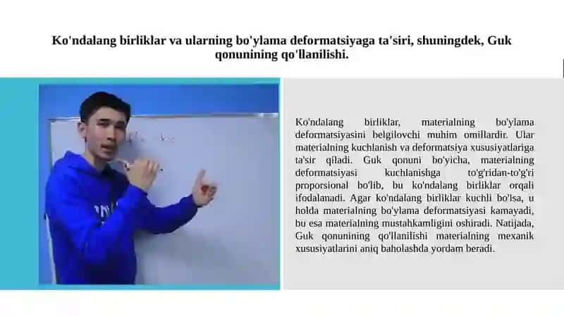 Cho'zilish siqilishdagi bo'ylama deformatsiya. Guk qonuni ko'chishlar bo'ylama ko'ndalang birlik guk qonuni 4