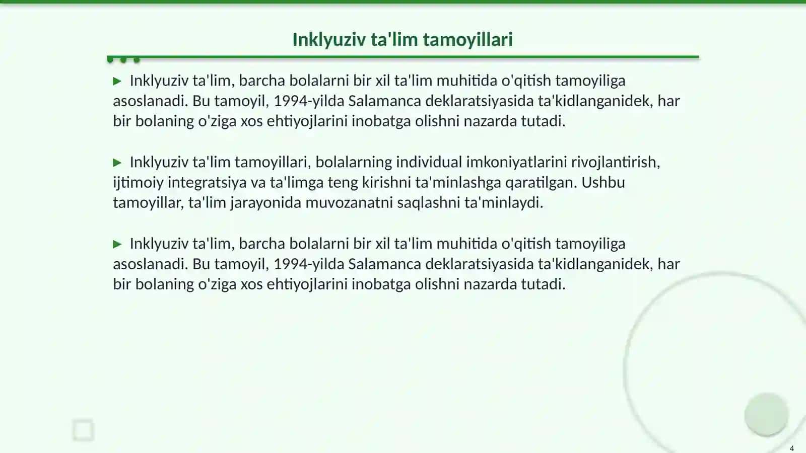 Chet elda alohida yordamga muhtoj bolalarning inklyuziv ta'limi 4
