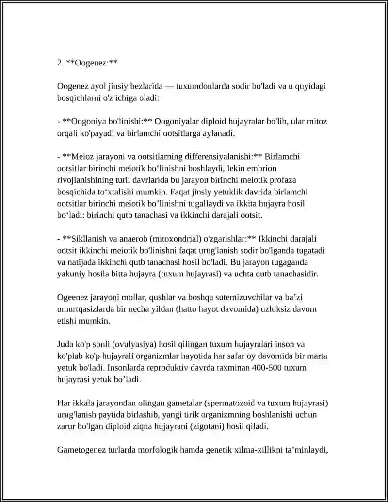 HUJAYRA ONTOGENEZI RIVOJLANISH BOSQICHI 4