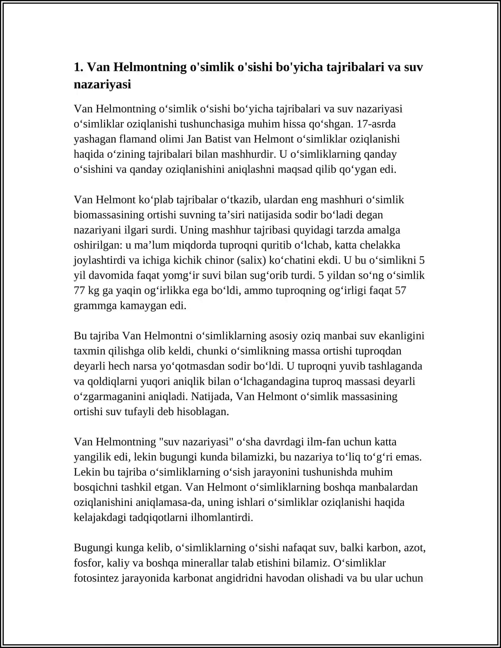 O'SIMLIKLAR OZIQLANISHI HAQIDAGI ILK FIKRLAR 4