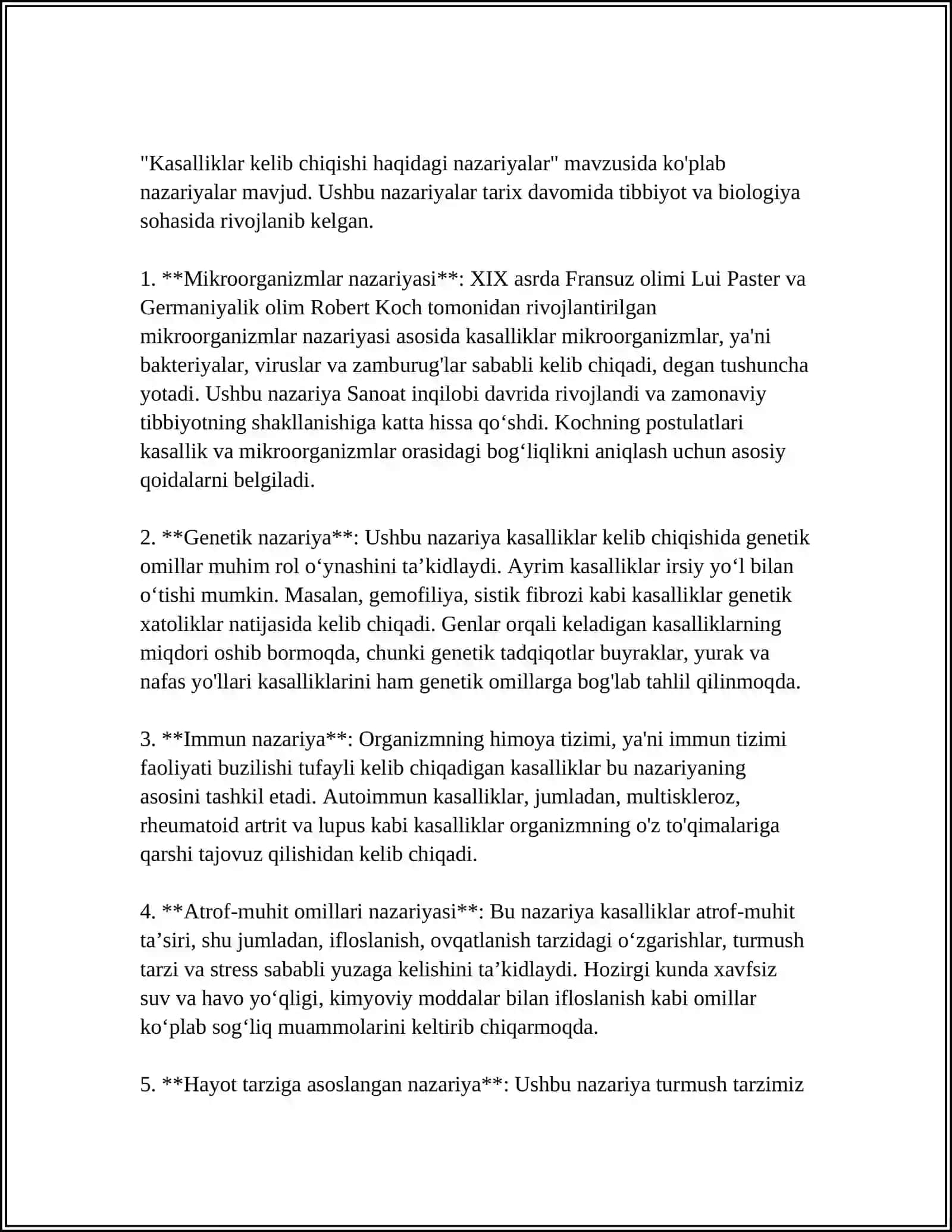 IBN SINONING KASALLIKLAR KELIB CHIQISHIDAGI FALSAFIY NAZARIYASI 4
