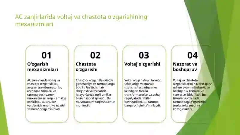 Õzgaruvchan tok elektr zanjirlari 4