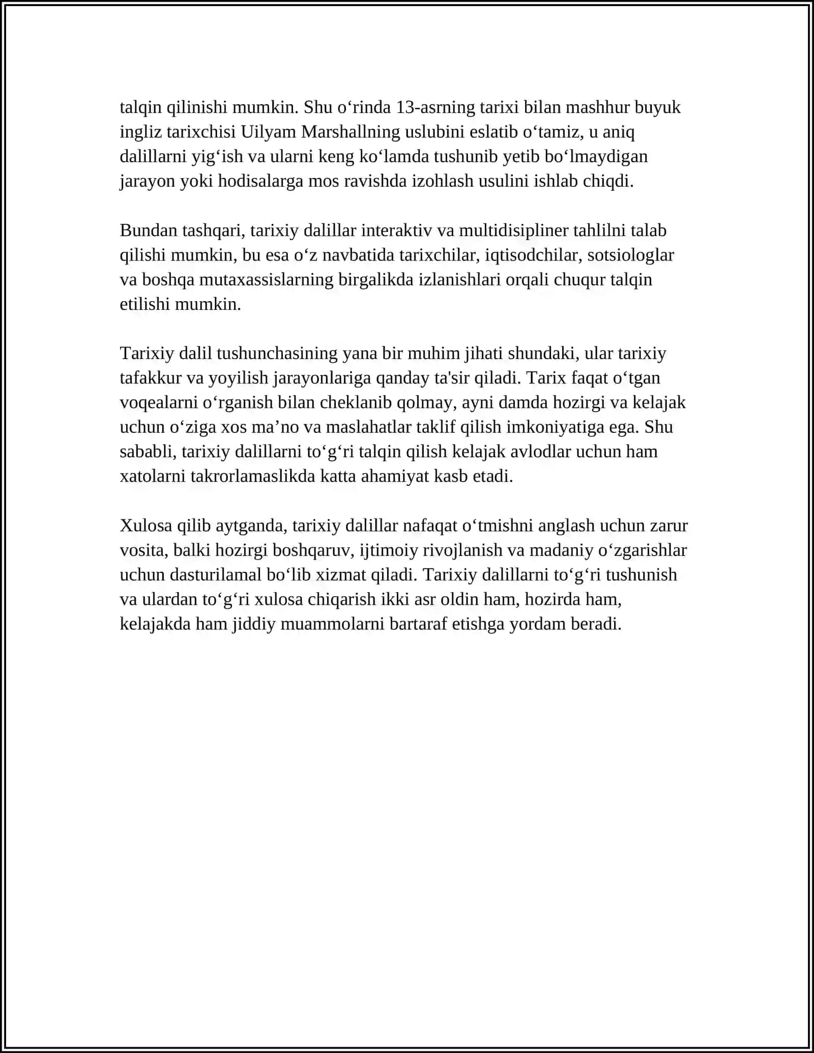 TARIXIY DALIL VA UNI TUSHUNTARIB BERISH 4