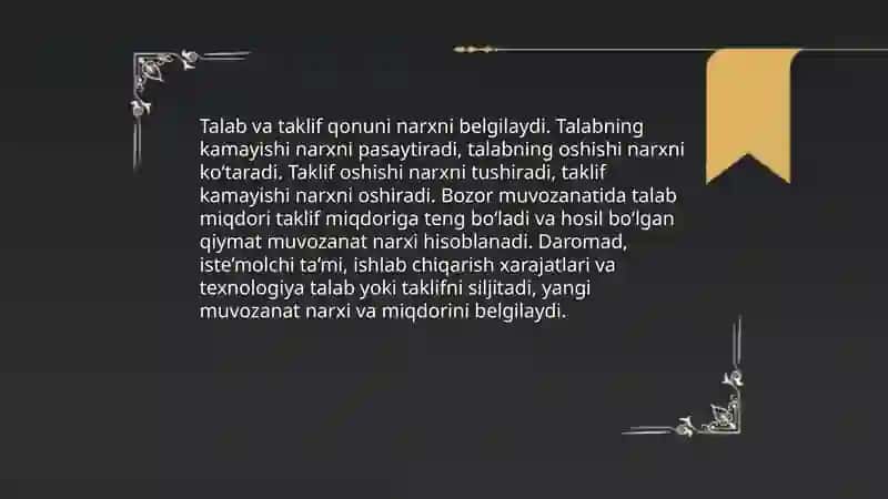 Narx va uning shakllanishi 4