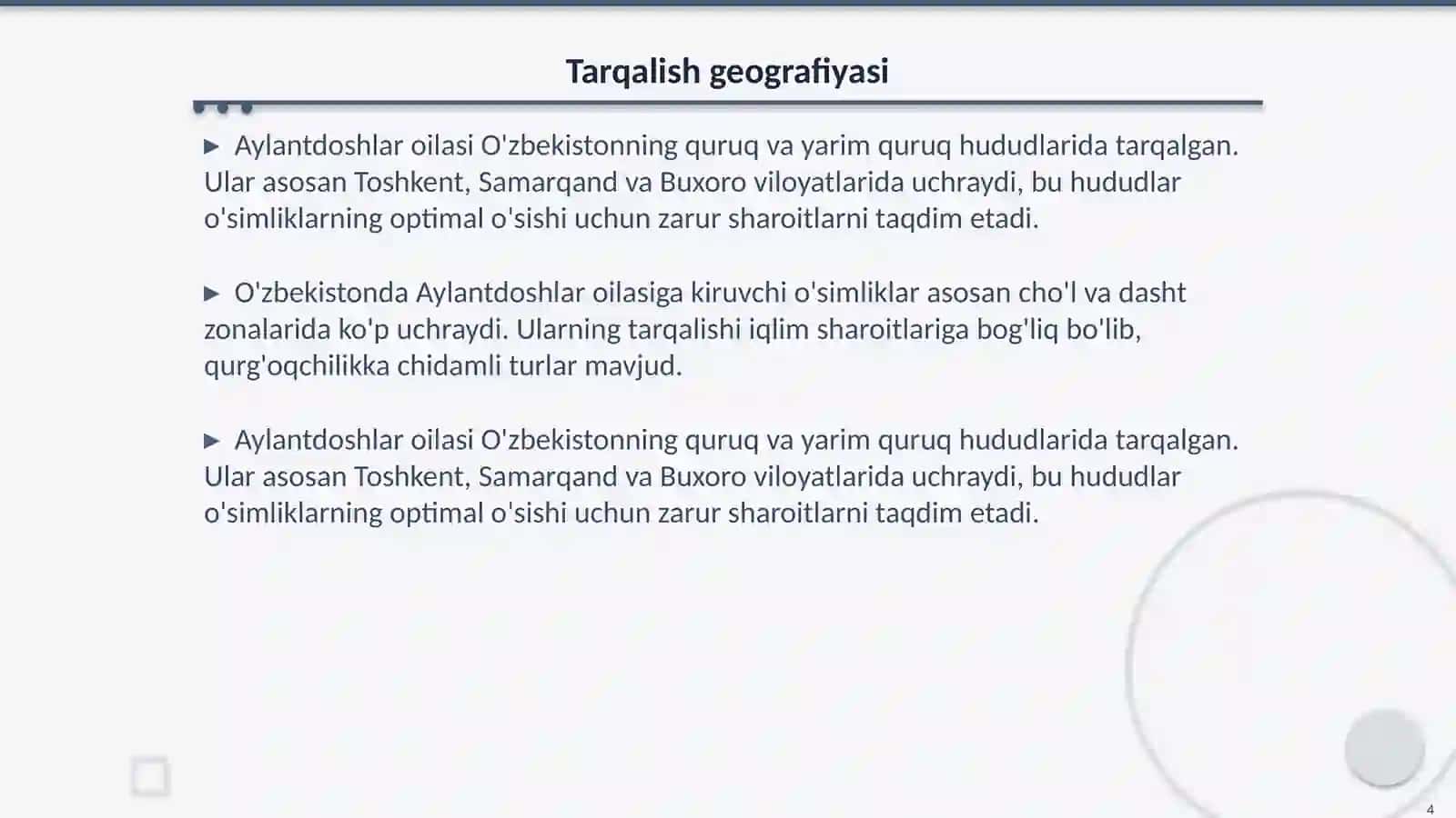 O'zbekiston florasida Aylantdoshlar(simaroubiaceae) oilasi 4