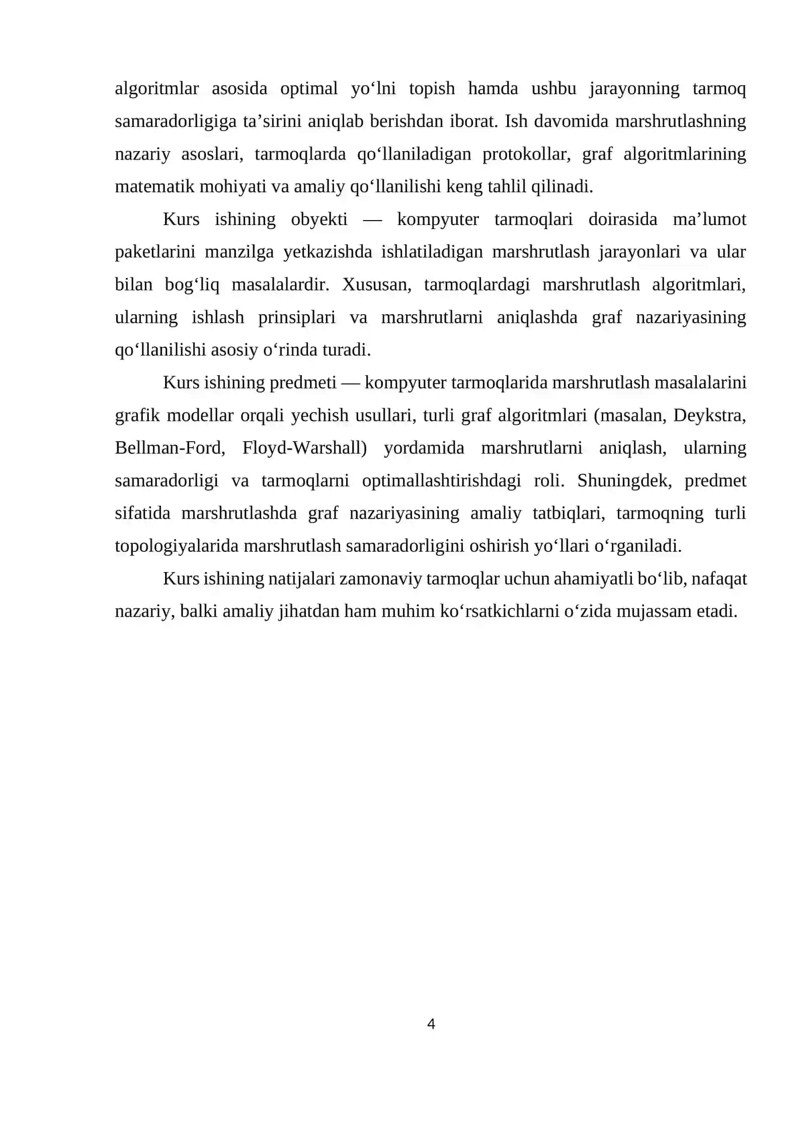 Kompyuter tarmoqlarida marshrutlash masalalarini gfarlar yordamida yechisjh 4