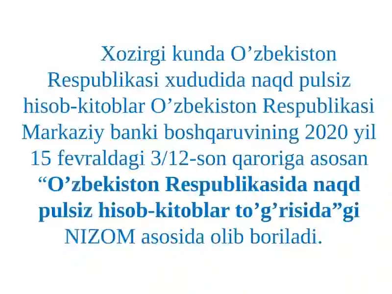Naqdpulsiz Hisob - Kitoboperatsiyalari Hisobi 4
