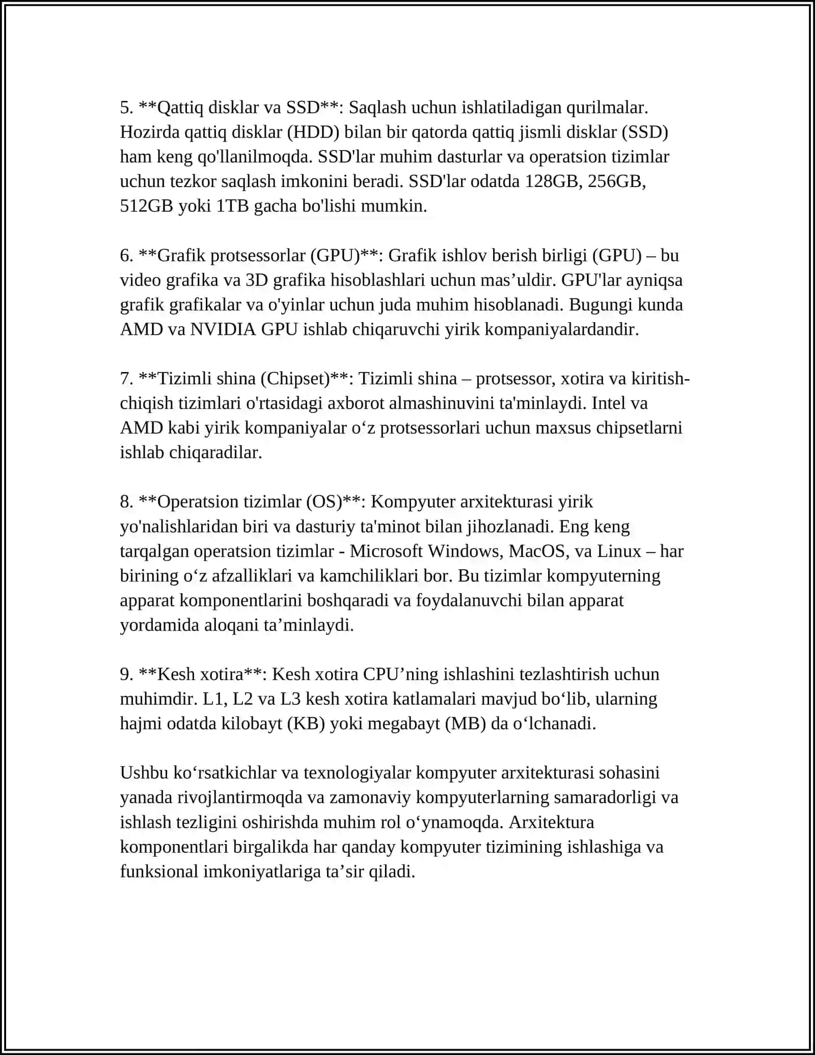 KOMPYUTER TEXNOLOGIYASI HAQIDA UMUMIY TUSHUNCHALAR 4