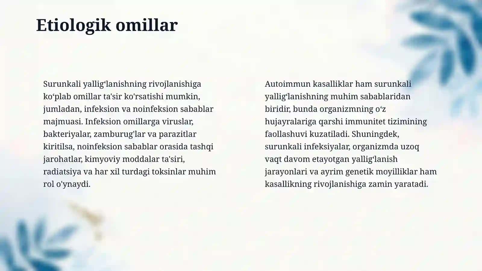 Surunkali yalligʻlanish 4