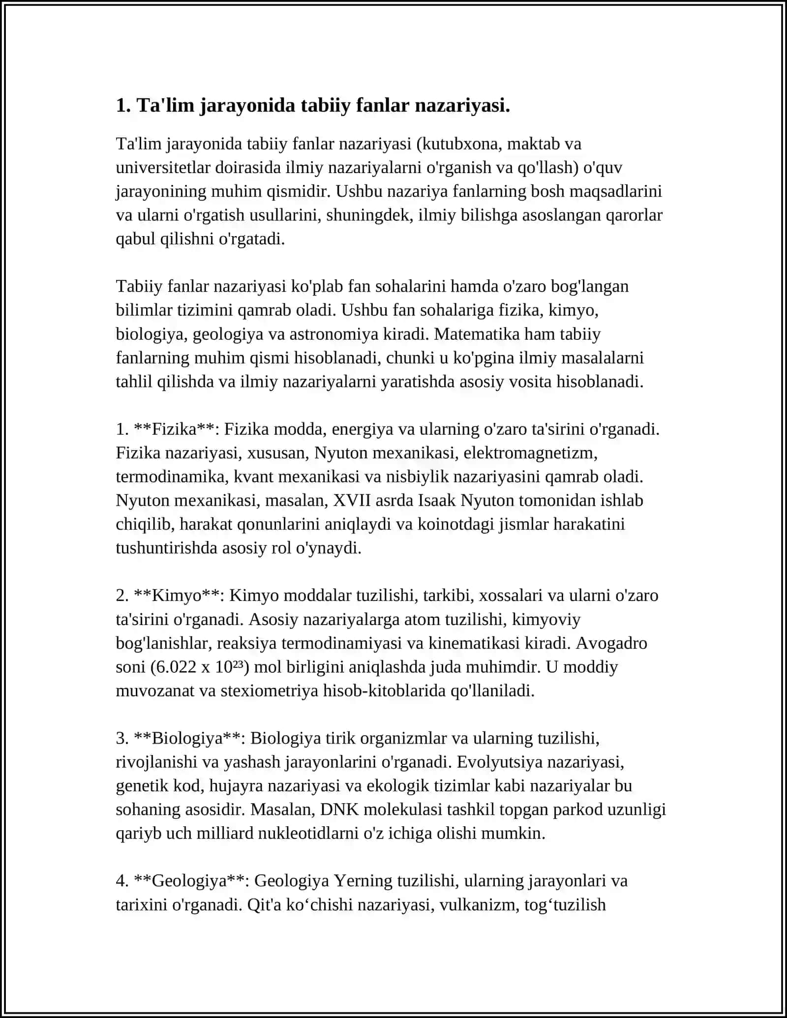 TABIIY FANLAR NAZARIYASI VA METODIKASINING PREDMETI 4