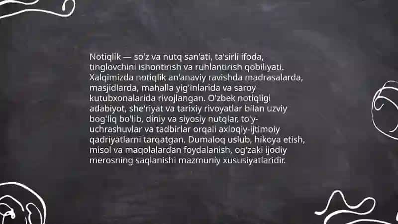 O'zbek notiqlik san'ati tarixini organish 4