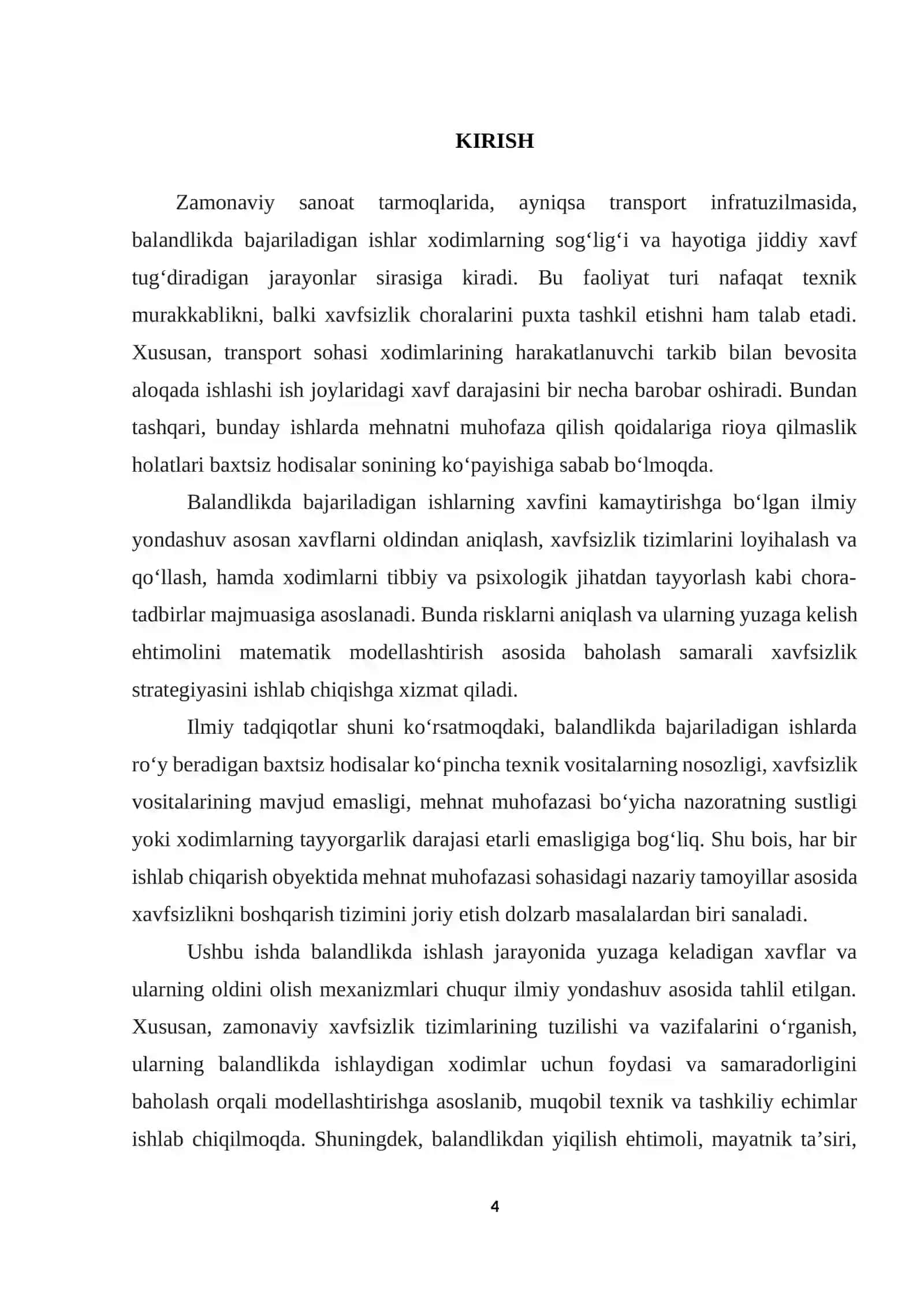 Qurilish obyektlarida balandlikda ishlashda xavfsizlikni ta’minlash usullarini takomillashtirish 4
