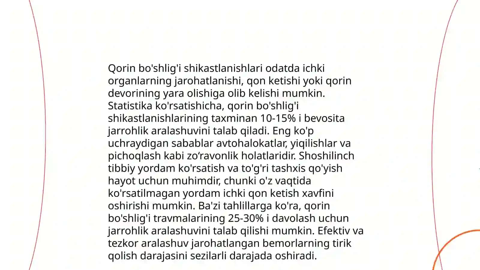 Bosh ko'krak qafas va qorin shikastlari 4