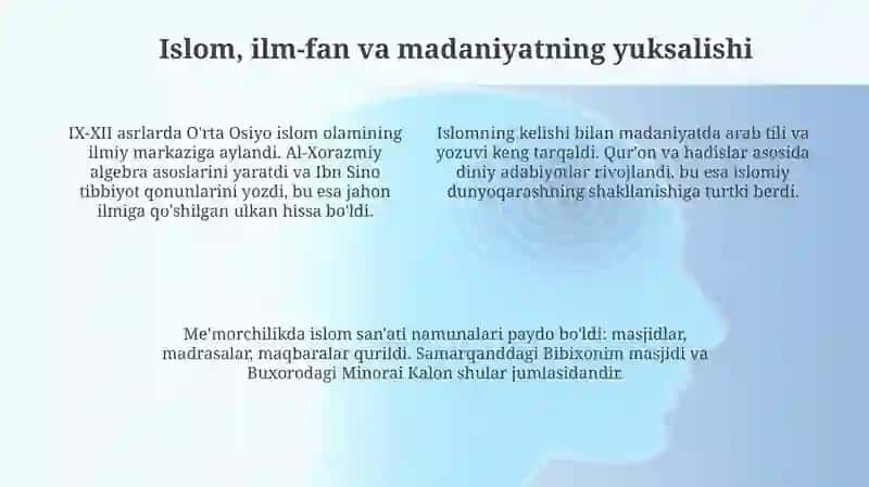 Oʻrta asrlarda Oʻzbekiston hududida 4