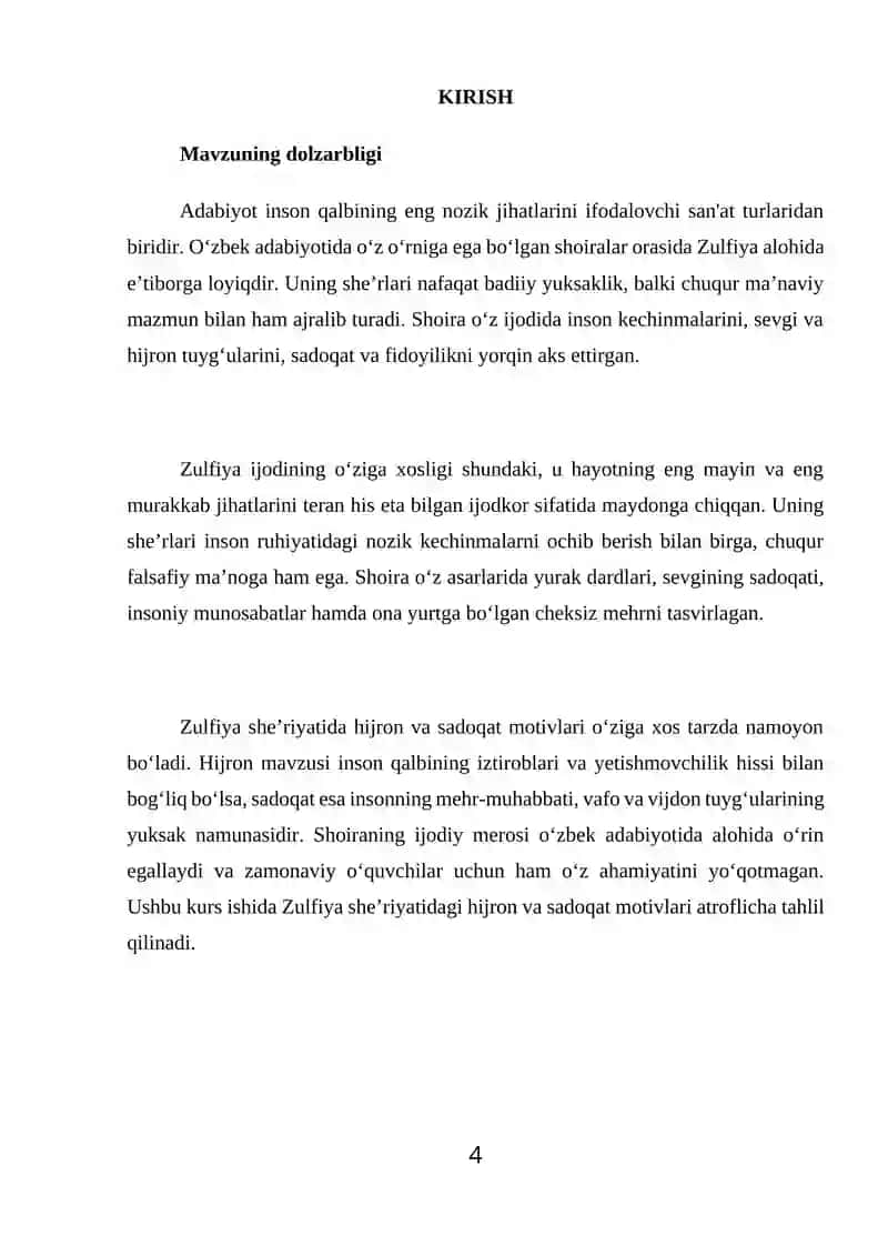 Zulfiya sheʼriyatida hijron va sadoqat motivlari 4