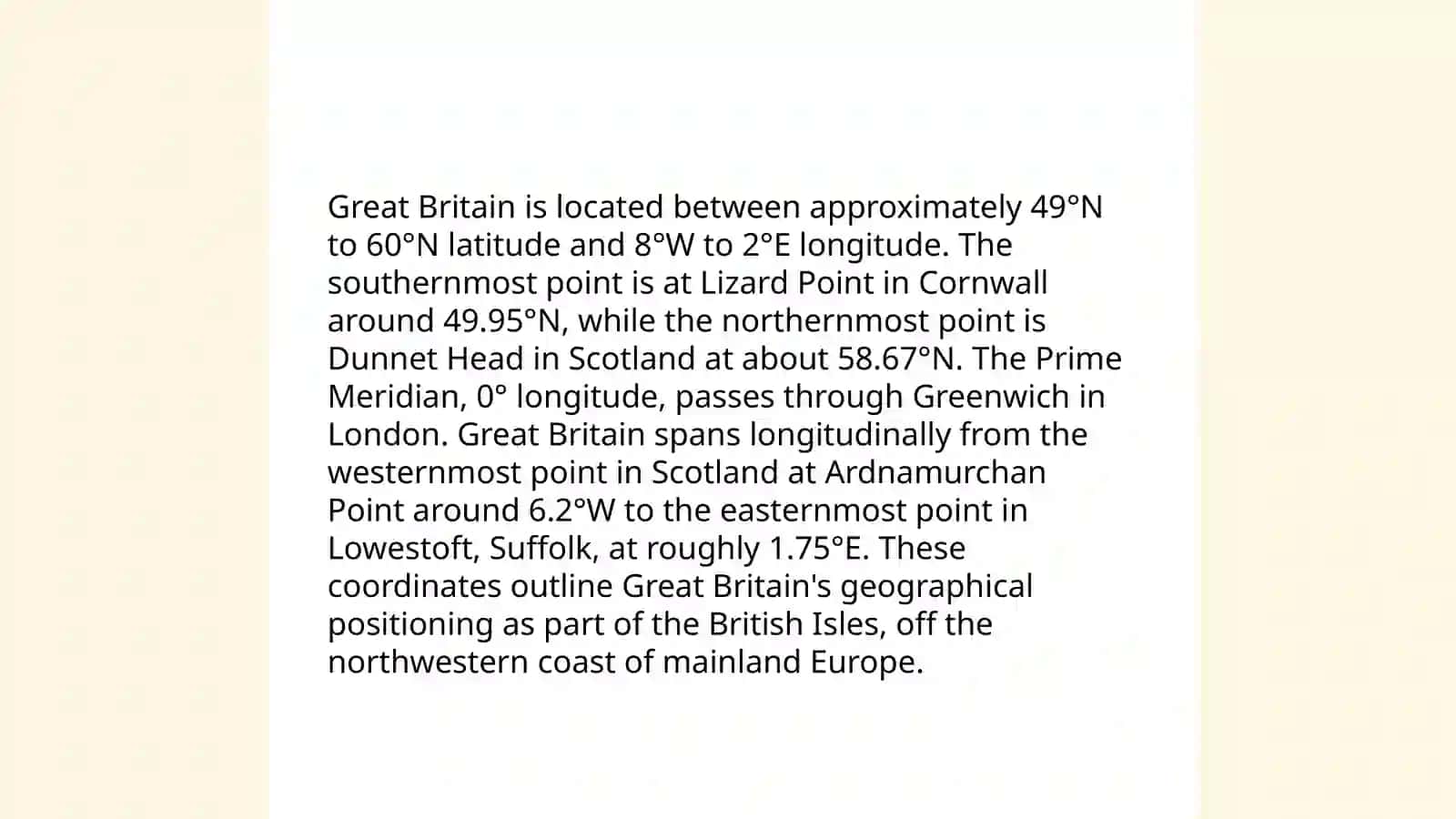 Geographical position, population and climate of Great Britain 4