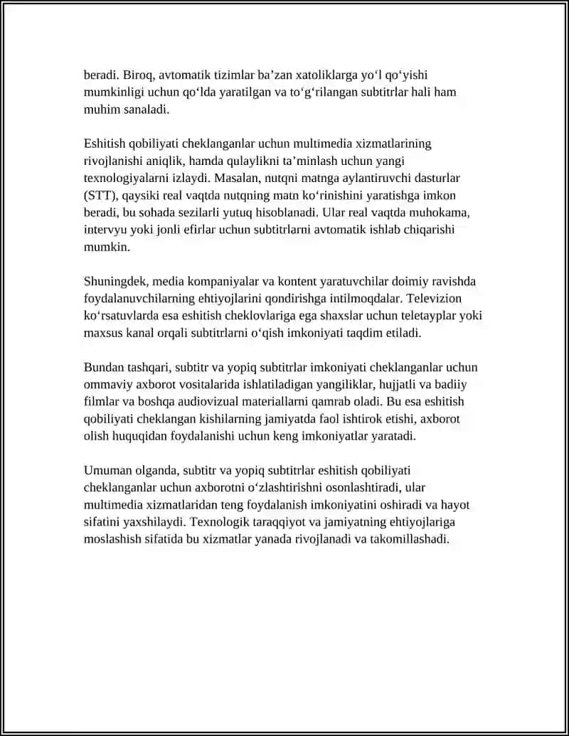 IMKONIYATI CHEKLANGAN FOYDALANUVCHILAR UCHUN MULTIMEDIYA HIZMATLARI 4