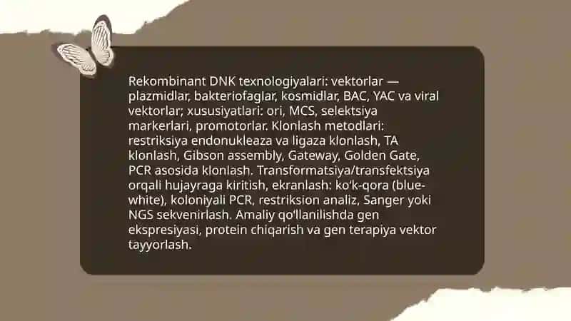 Gen injeneriyasi va uni amaliyotda qo'llanilishi 4