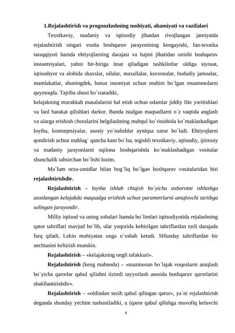 ISHLAB CHIQARISH VA AMALGA OSHIRISH METODOLOGIYASI VA TEXNOLOGIYASI MILLIY DASTURLARI 4