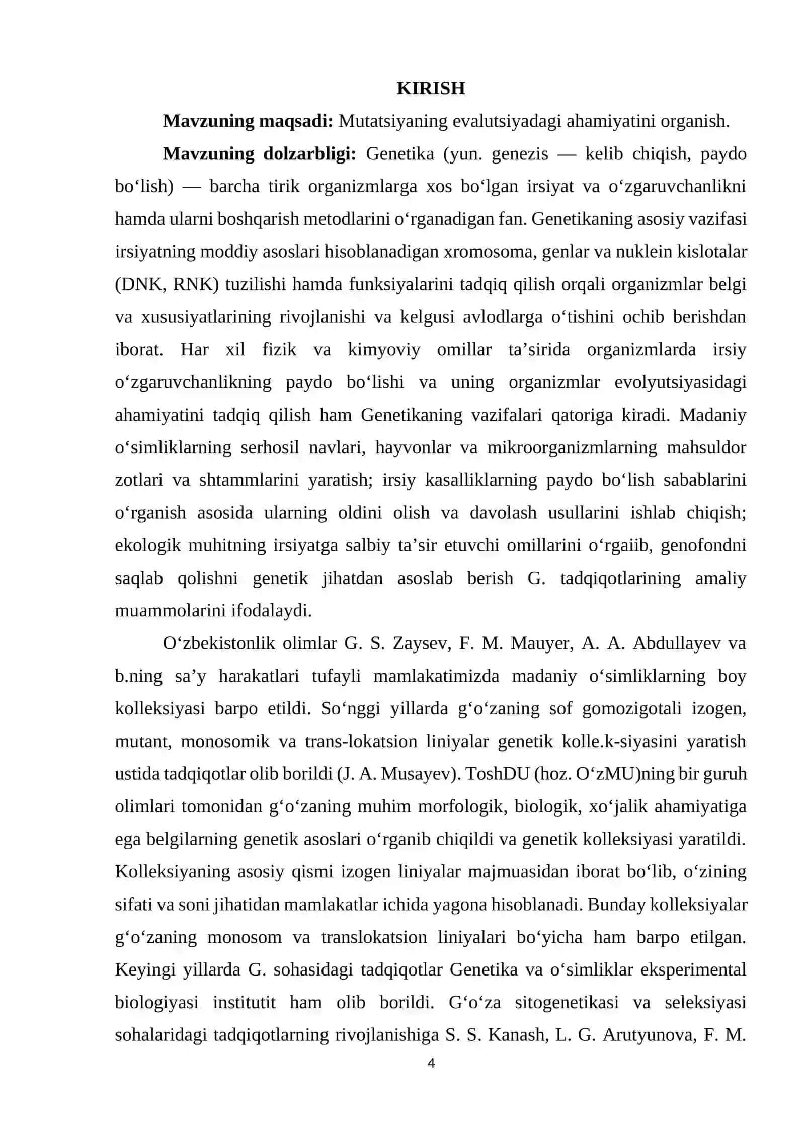 Mutatsiyaning evalutsiyadagi ahamiyati 4