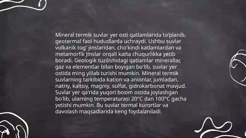 Oʻrta Osiyoda mineral termik suvlarni geografik taqsimlanishi 4