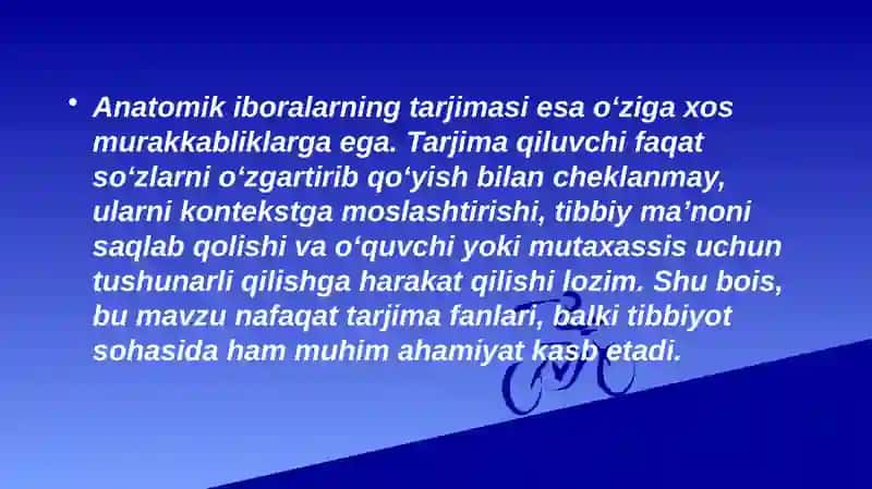 anatomik iboralarning tarjimasi 4