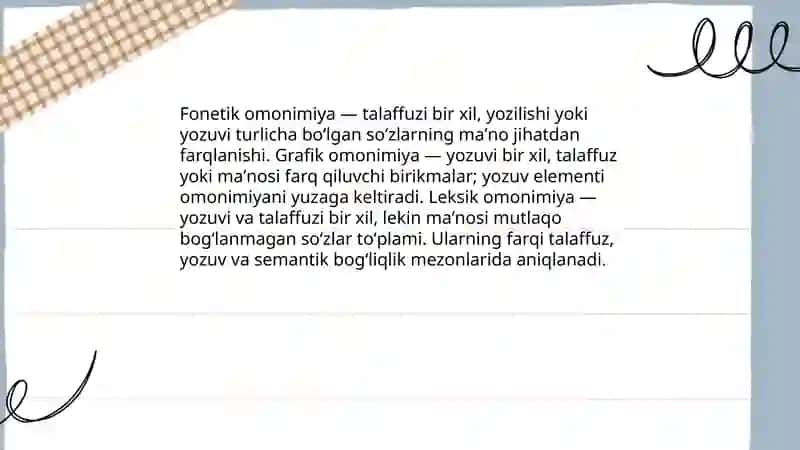 Omonimiya hodisasi 4
