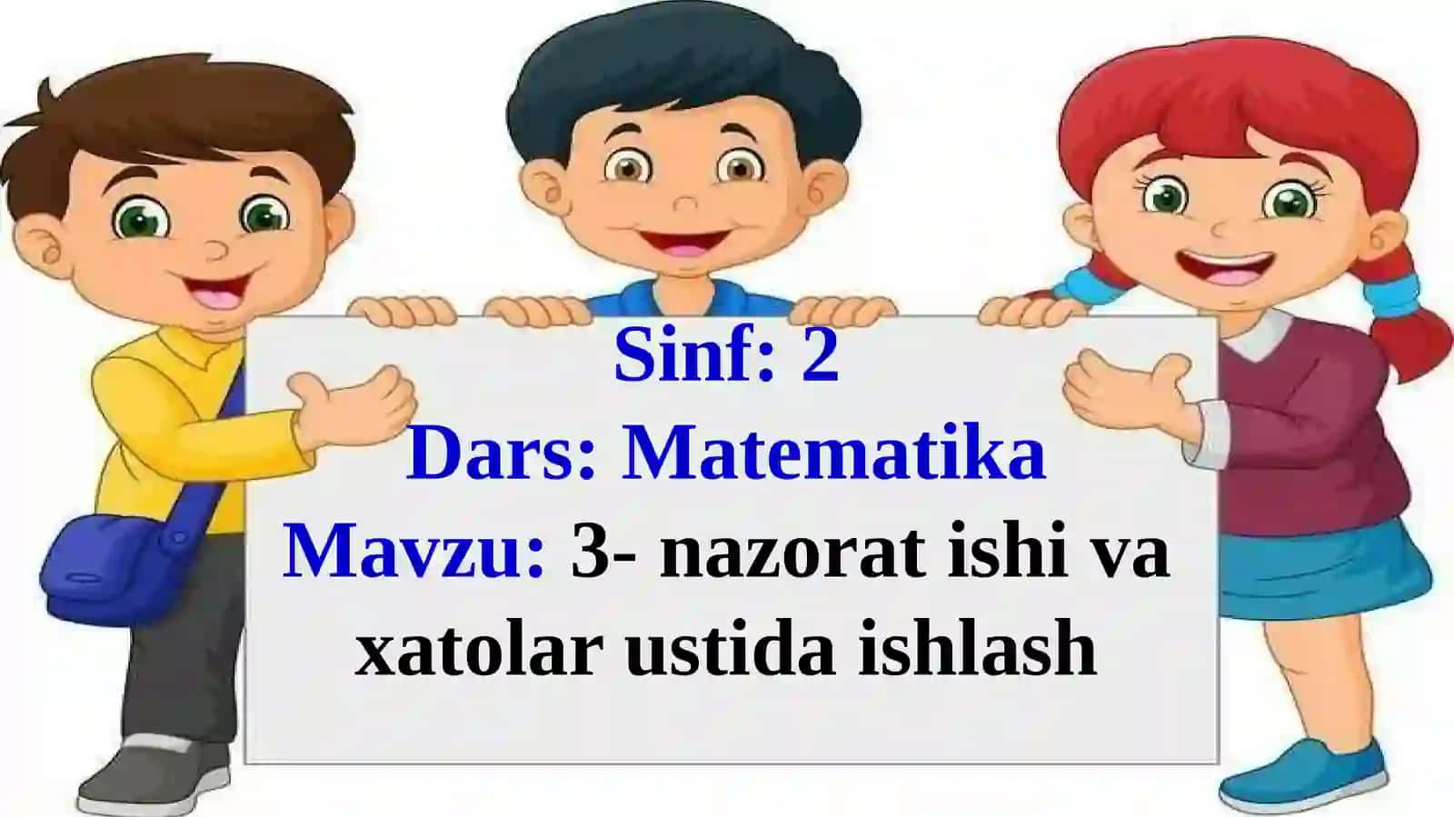 3-nazorat ishlar va xatolar ustida ishlash 4