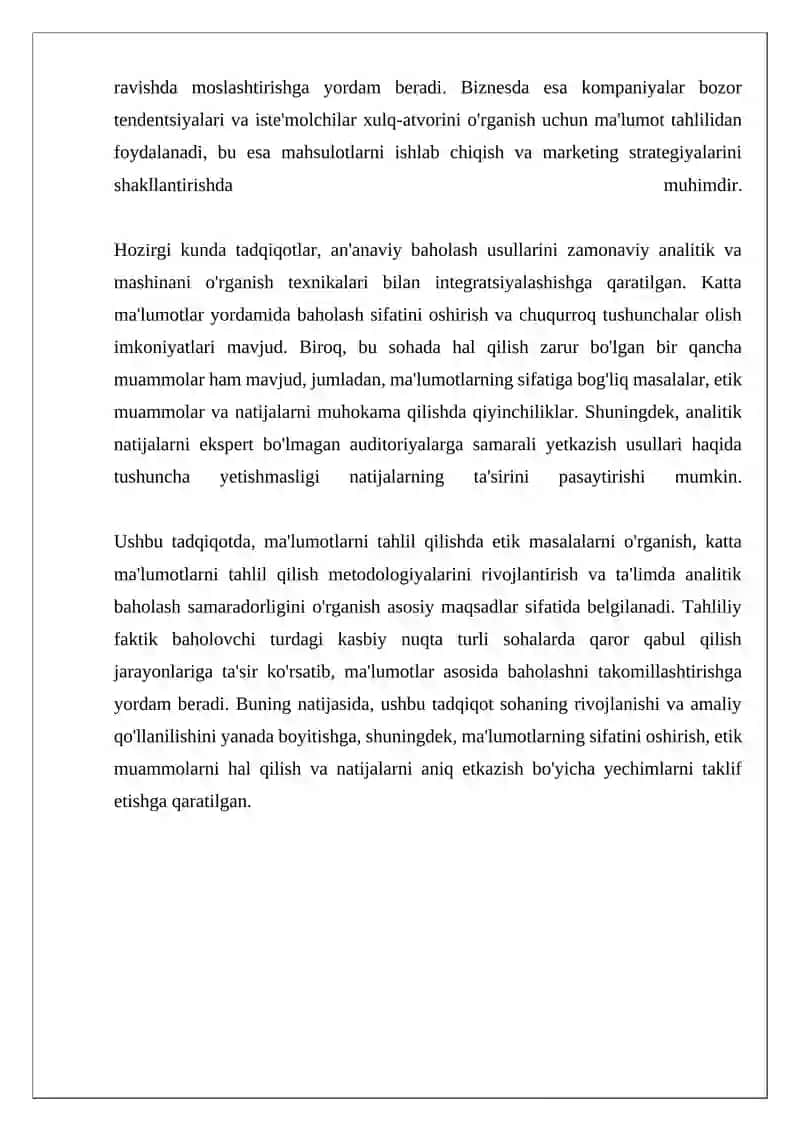 Tahliliy faktik baholovchi turdagi kasbiy nuqta 4